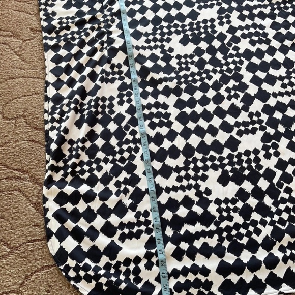 VTG TAPOO HAWES of California Black White 60'S Retro Muumuu Adjustable Waist O/S - Picture 12 of 13